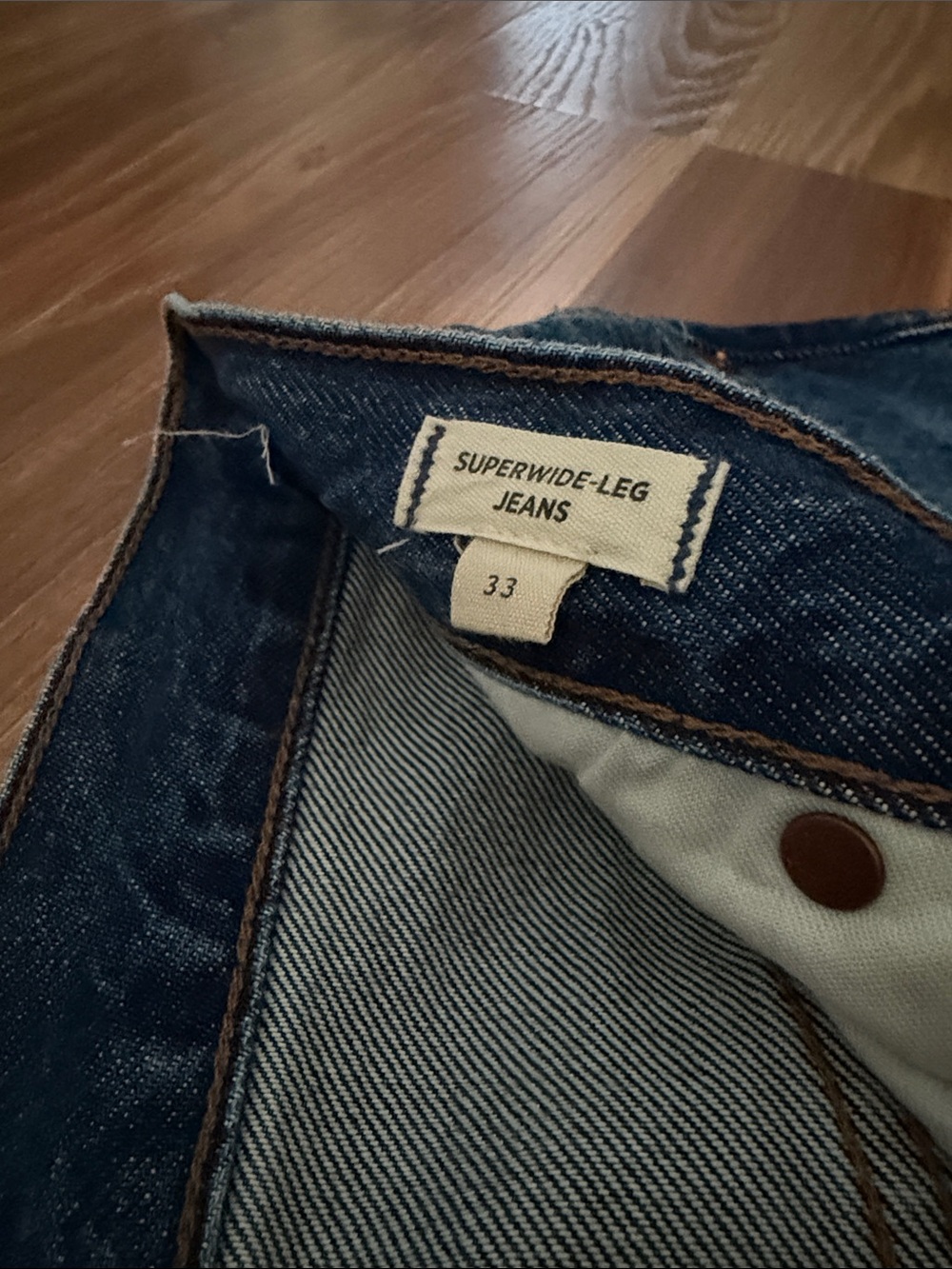 Madewell Dark Blue Wide-Leg Jeans - Picture 5 of 6
